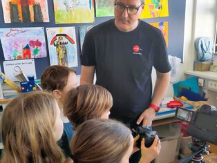 Kinder machen Kino Workshop in der 3c der VS Feldkirchen (Februar 2026)